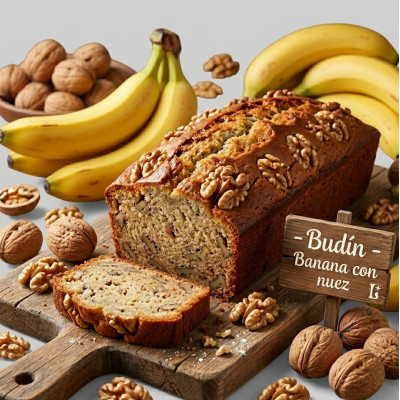 Budín de Banana con Nuez (1 kg)